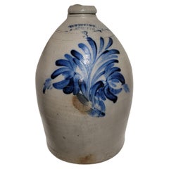 19Thc Highly Decorated Three Gal.Cowden & Wilcox Jug