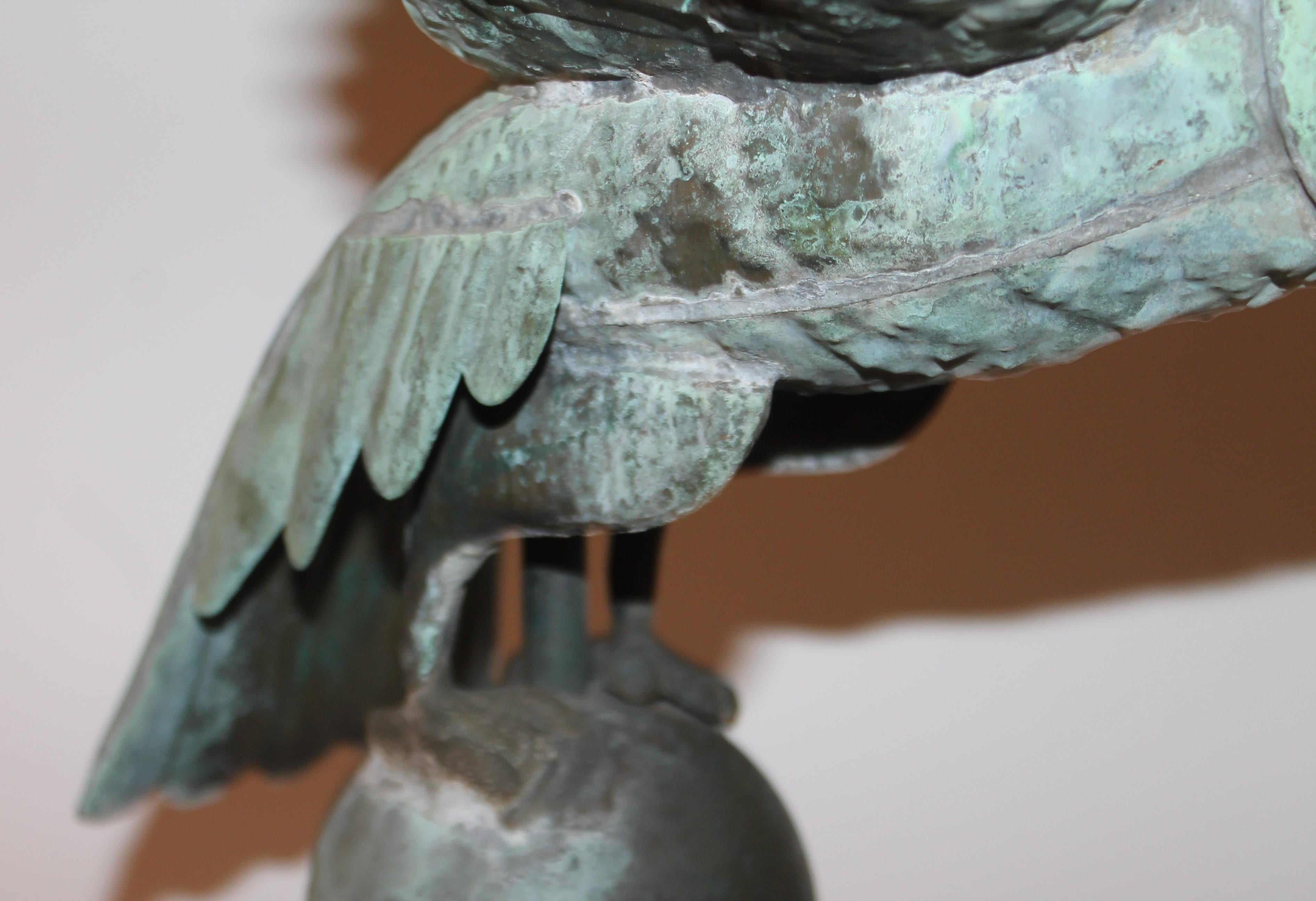 American Classical 19th C Hollow Body Eagle Weather Vane For Sale