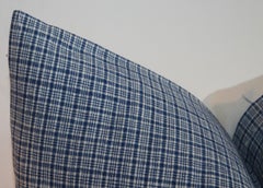 19th Century Homespun Linen  Pillows, Pair