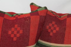 19th Century Horse Blanket Pillows, Pair