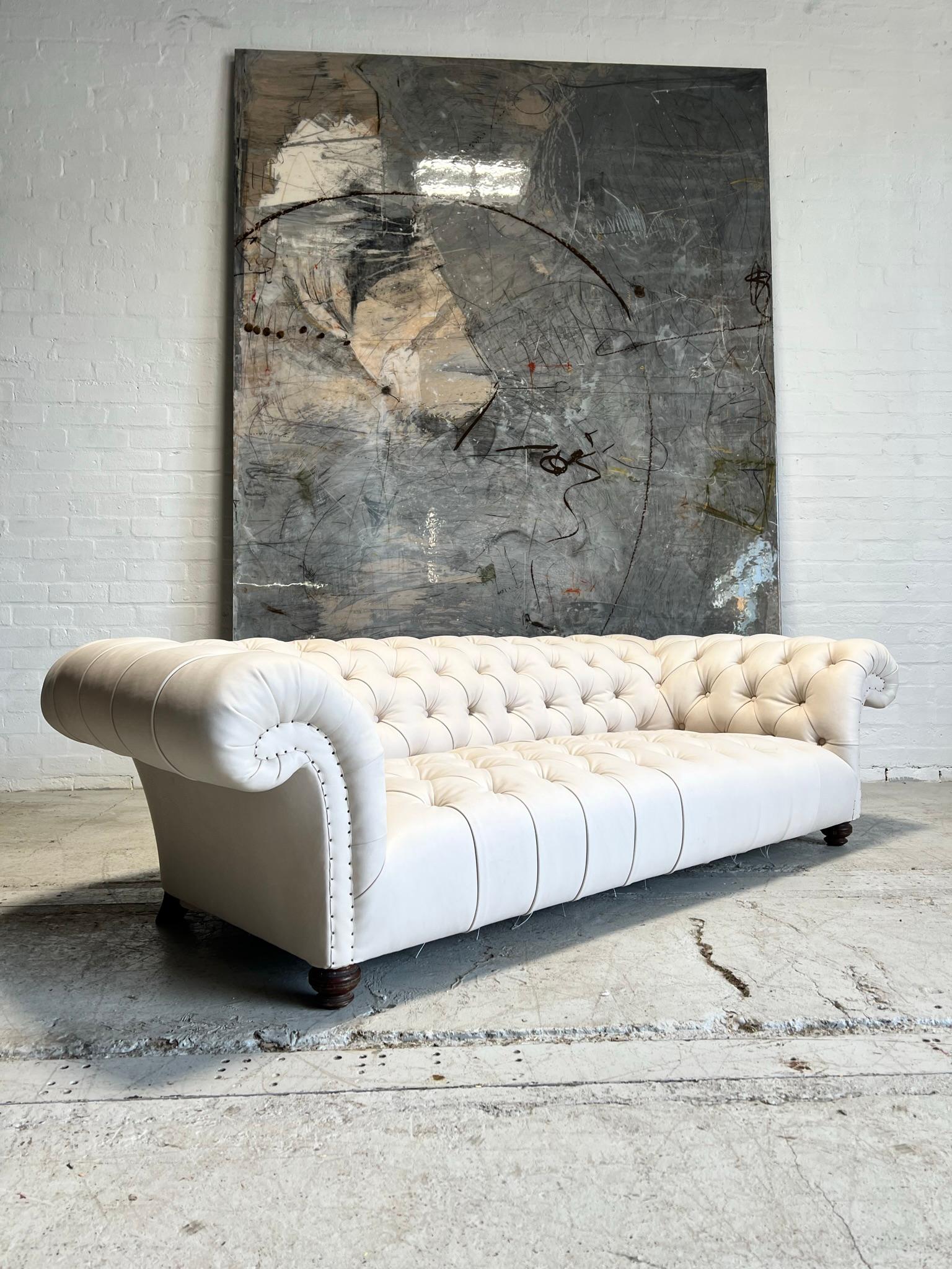 As a LAPADA dealer and furniture maker, I always have a very good selection of pieces in stock with a wide range of price points.

Original Howard & Sons 19thC Chesterfield sofa that we have fully restored in our hand dyed British leathers, fully