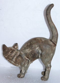 19th Century Hubley Iron Cat Door Stop