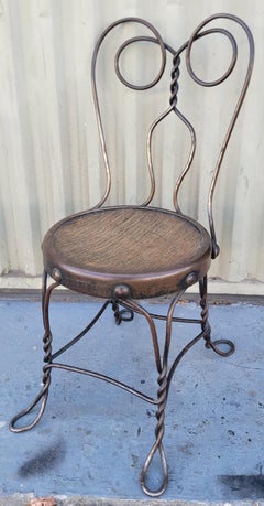 19Thc Ice Cream Parlor Chairs -Children's Dated 1889