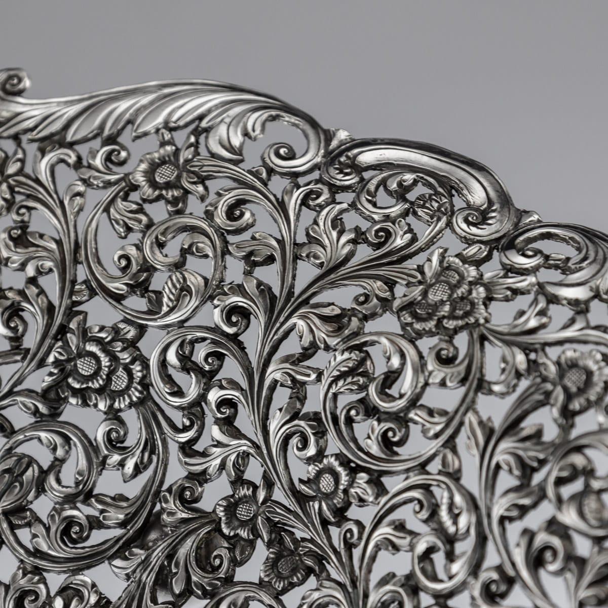 19th Century Indian Cutch Solid Silver Basket, circa 1880 7