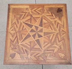 19Thc Inlaid Hearts & Star Marquetry  Side Table