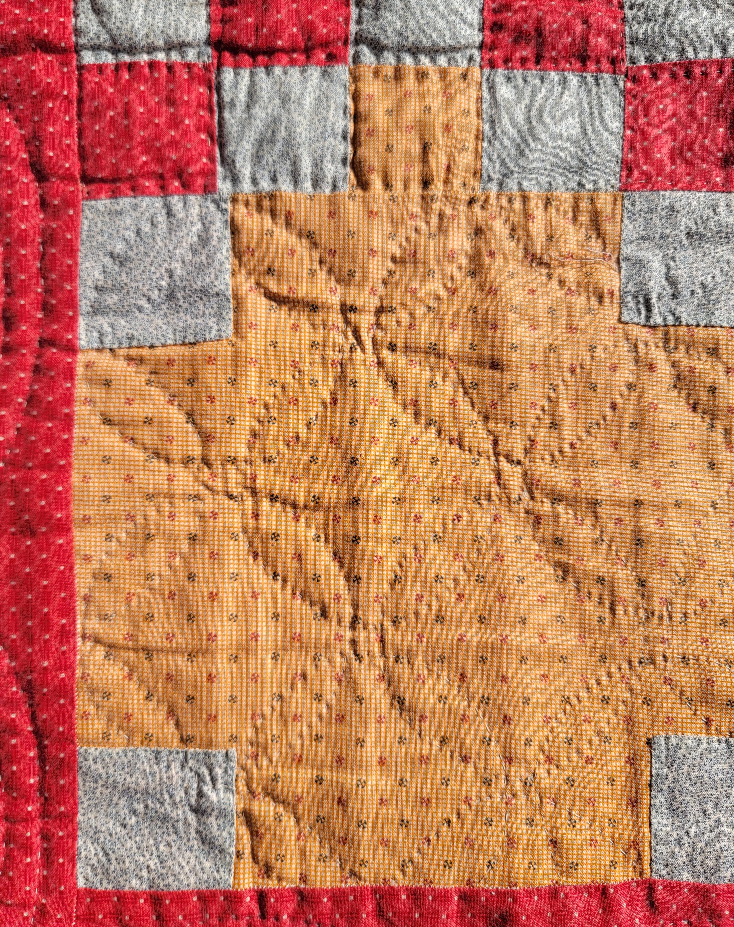 Adirondack Quilt en chaîne irlandais du 19e siècle en Pennsylvanie en vente
