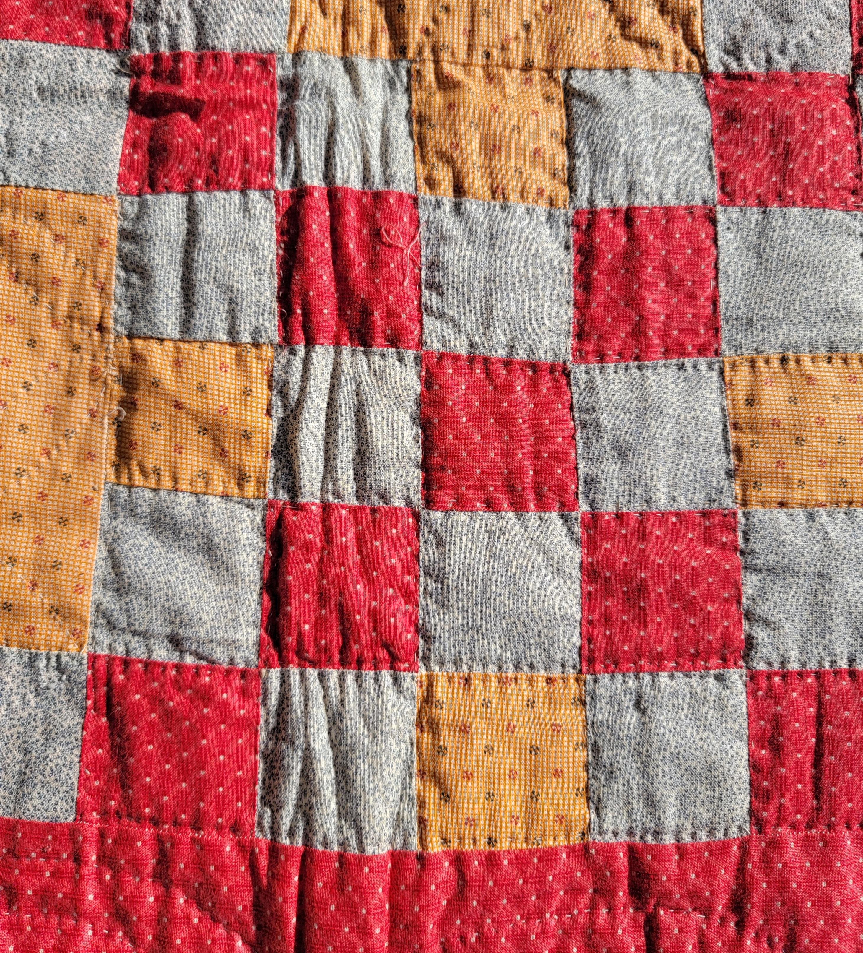 Américain Quilt en chaîne irlandais du 19e siècle en Pennsylvanie en vente