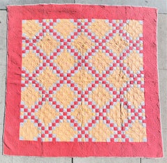 Quilt en chaîne irlandais du 19e siècle en Pennsylvanie
