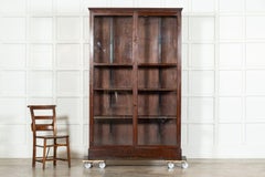 19thC Irish Mahogany Display Cabinet