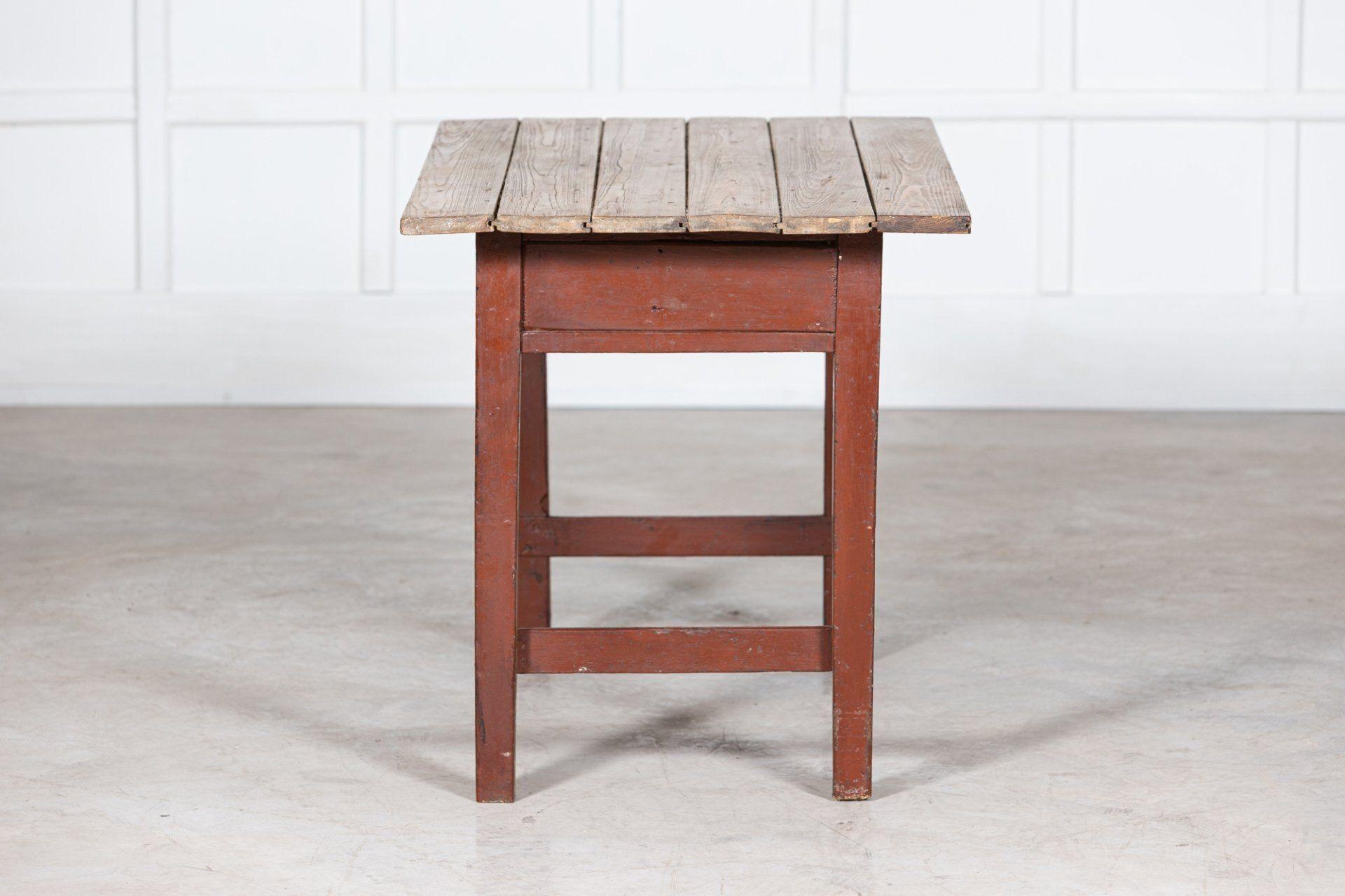 19th C Irish Painted Vernacular Pine Table For Sale 3