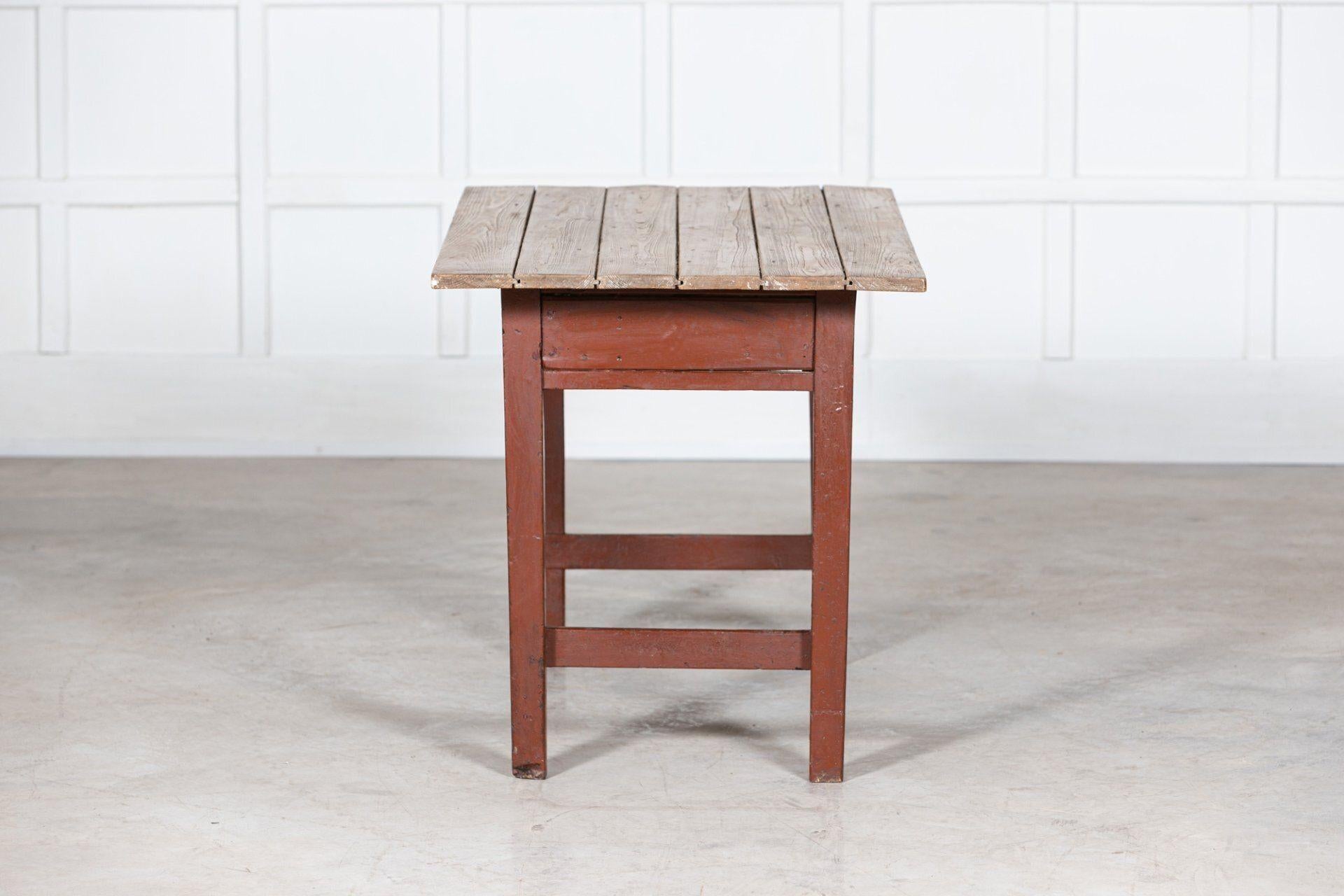 19th C Irish Painted Vernacular Pine Table For Sale 5