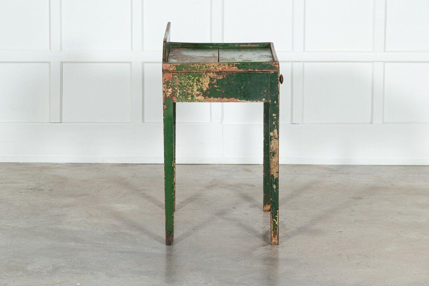 19thC Irish Painted Vernacular Pine Work Table For Sale 6