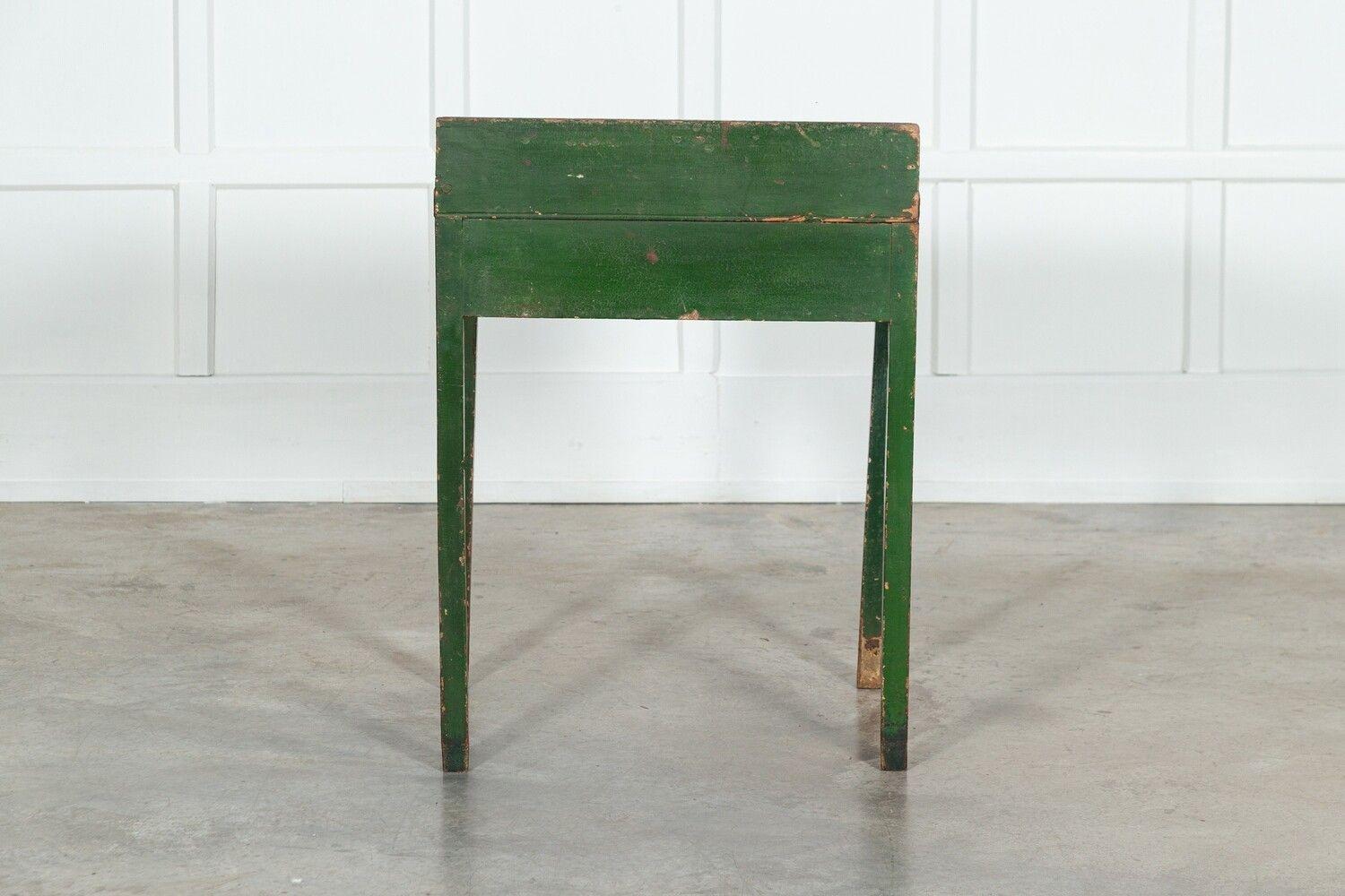 19thC Irish Painted Vernacular Pine Work Table For Sale 12