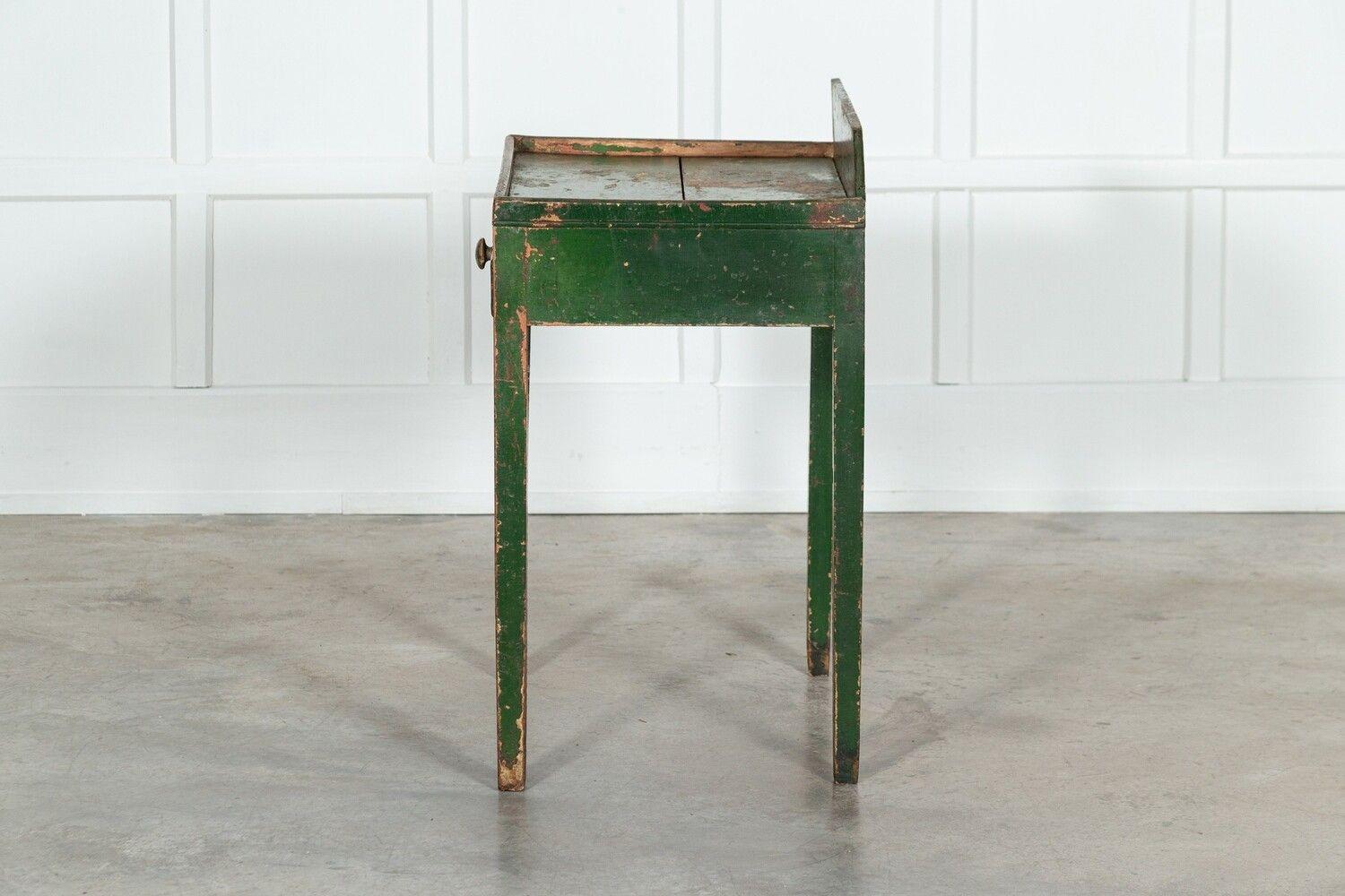 19thC Irish Painted Vernacular Pine Work Table For Sale 4