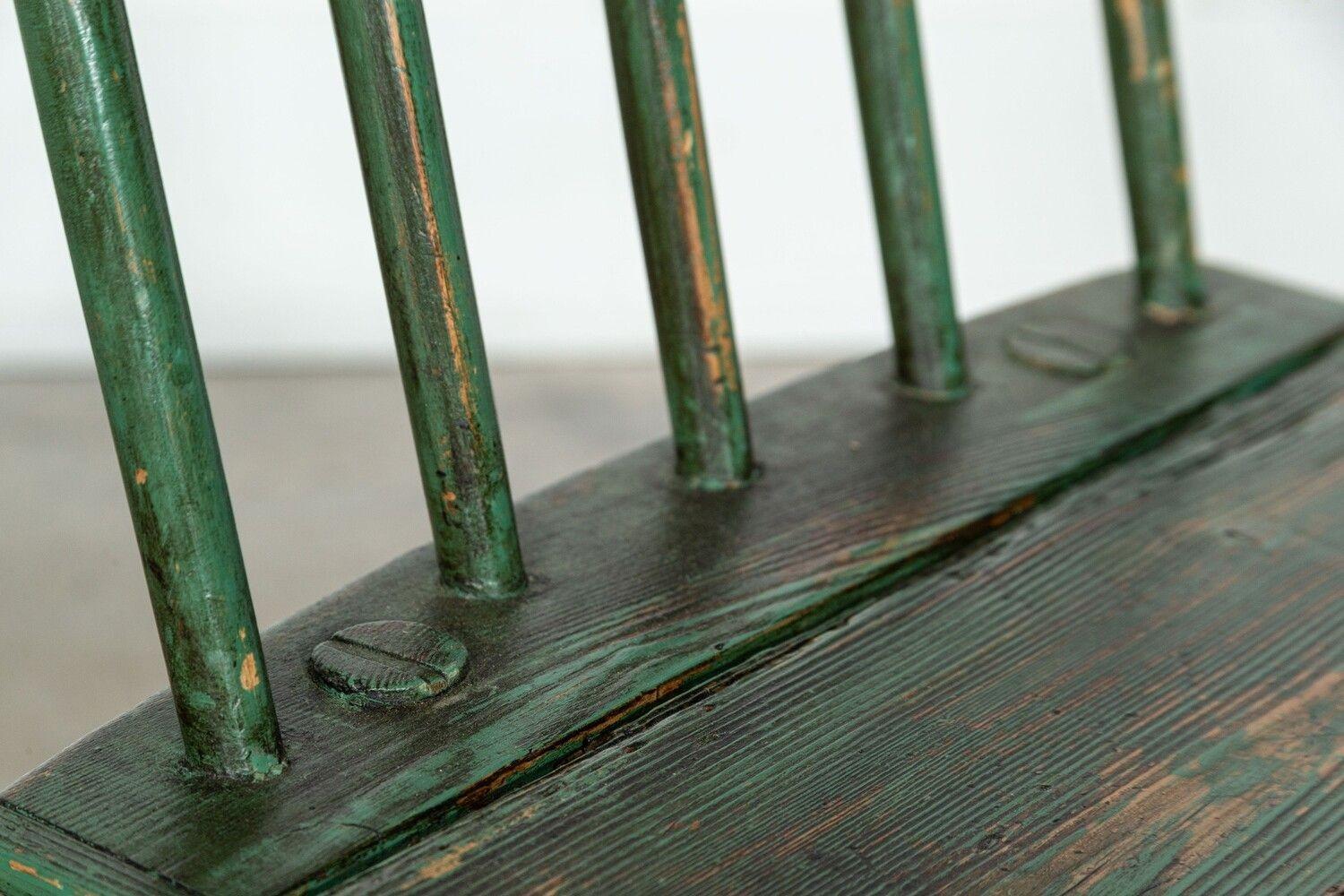19thC Irish Vernacular Painted Ash, Elm & Pine Hedge Chair For Sale 4