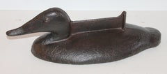 19th Century Iron Duck Door Stop / Boot Scraper in One