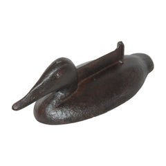 Antique 19th Century Iron Duck Door Stop / Boot Scraper in One