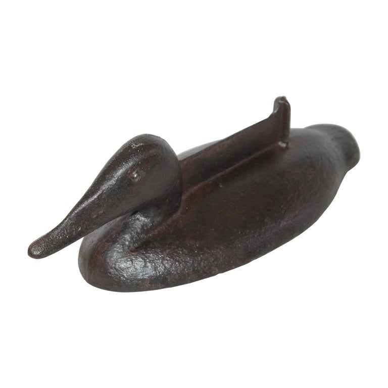 19th Century Iron Duck Door Stop / Boot Scraper in One at 1stDibs