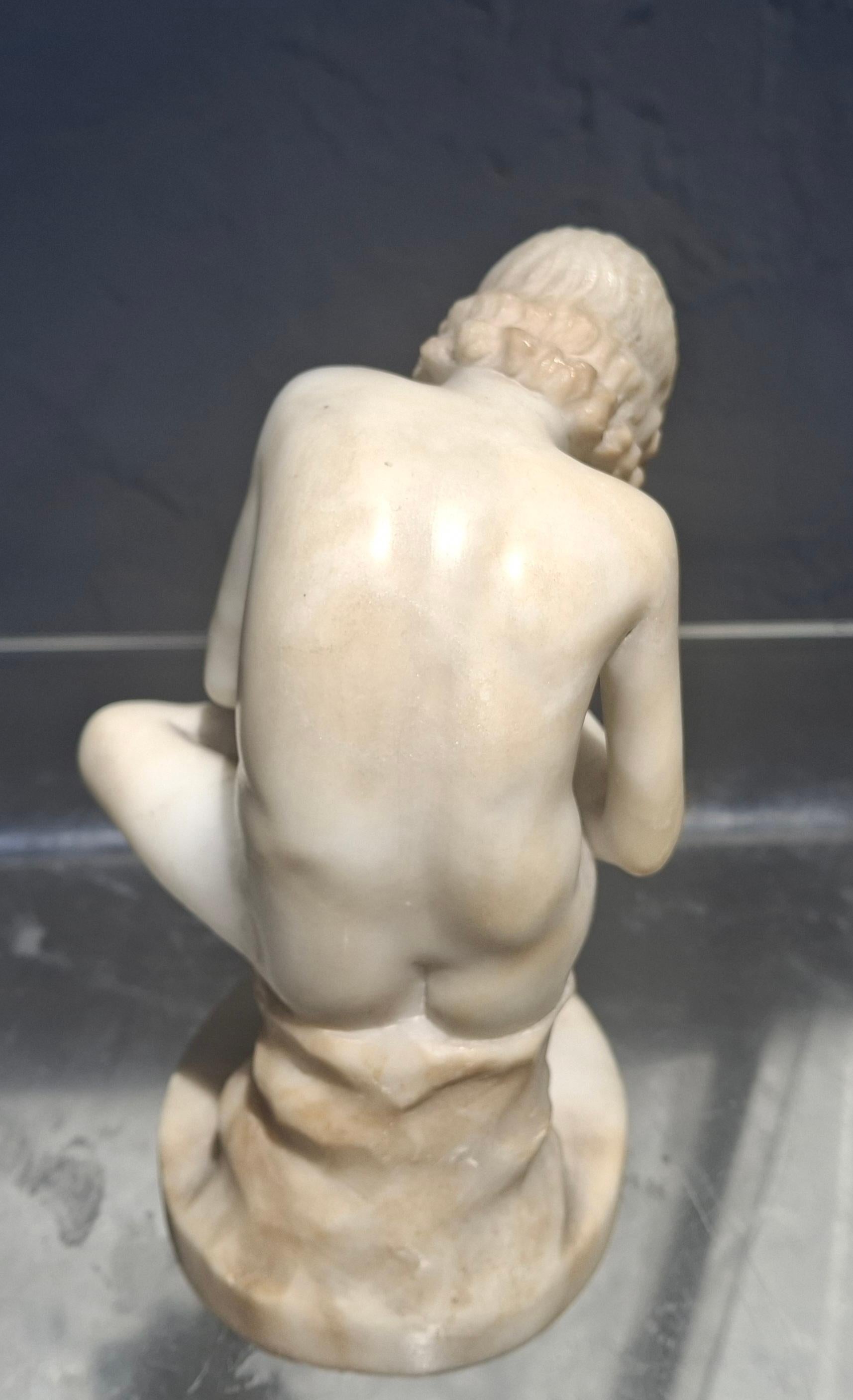 Metà XIX secolo Scultura in marmo del Grand Tour italiano del XIX secolo 
