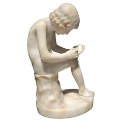 19thc Italian Grand Tour Marble Sculpture "Spinario" the Thorn Extractor