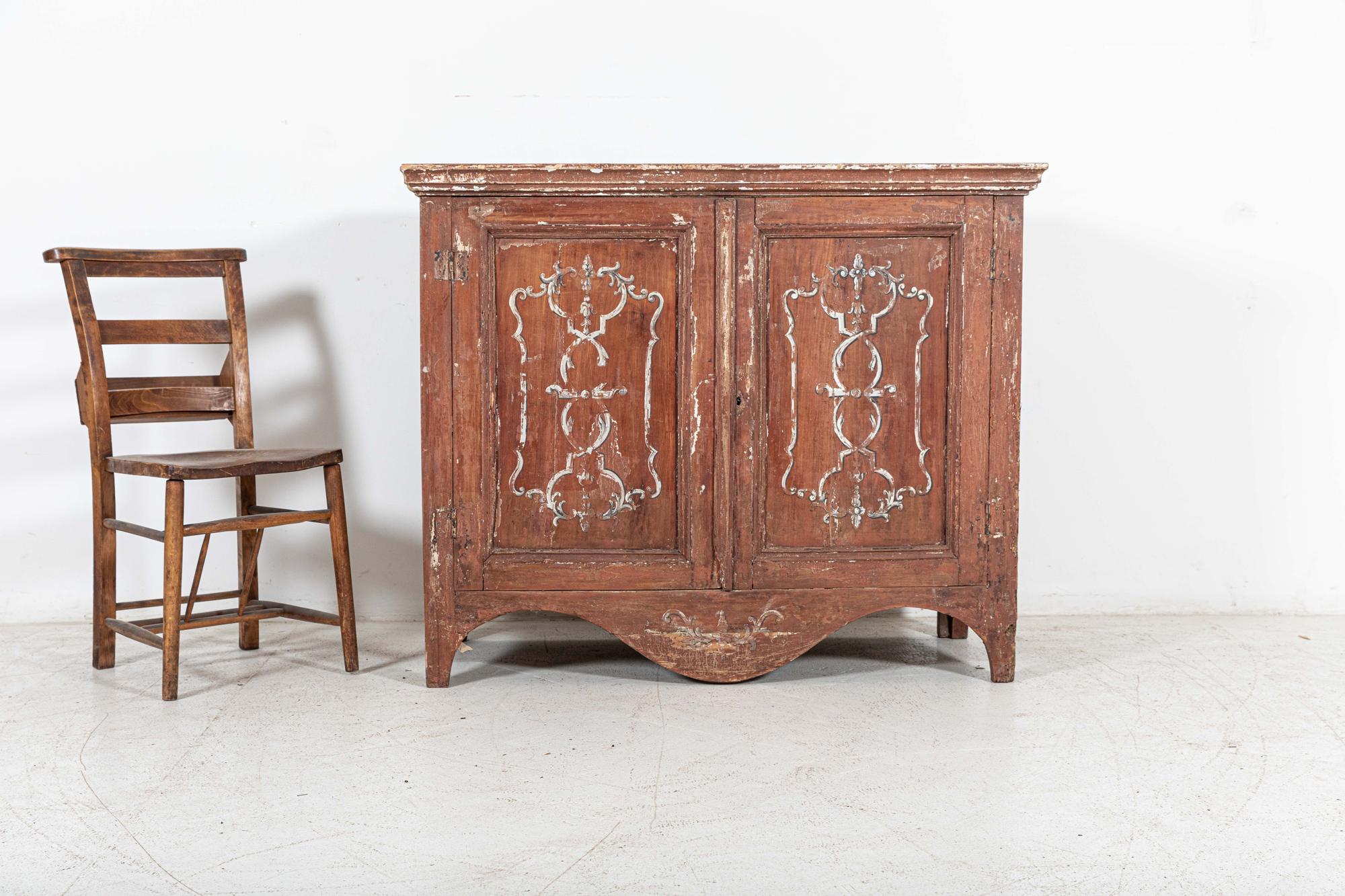 19thC Italian Hand Painted Buffet For Sale 6