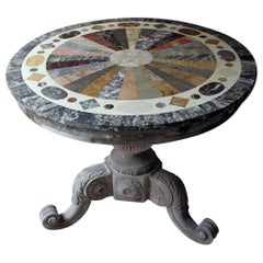 Antique 19thC Italian Painted & Specimen Marble Topped Centre Table; Est. Sir David Tang
