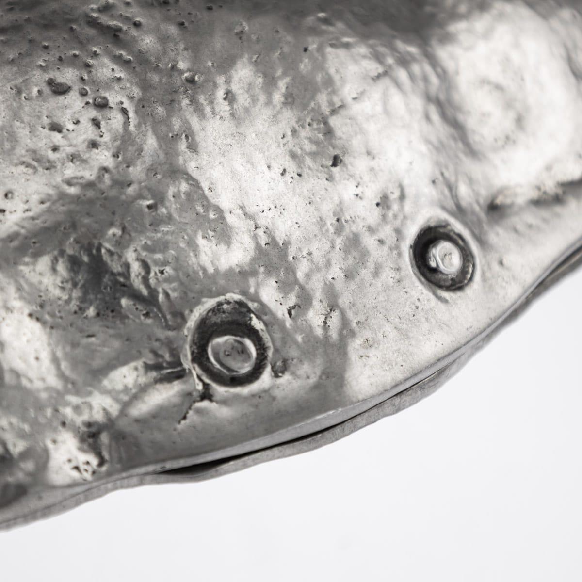 20th Century Italian Pewter Crab Caviar Dish, Figura Piero Per Atena, circa 1970 6