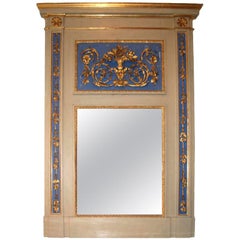 19thc. Italian Trumeau Mirror