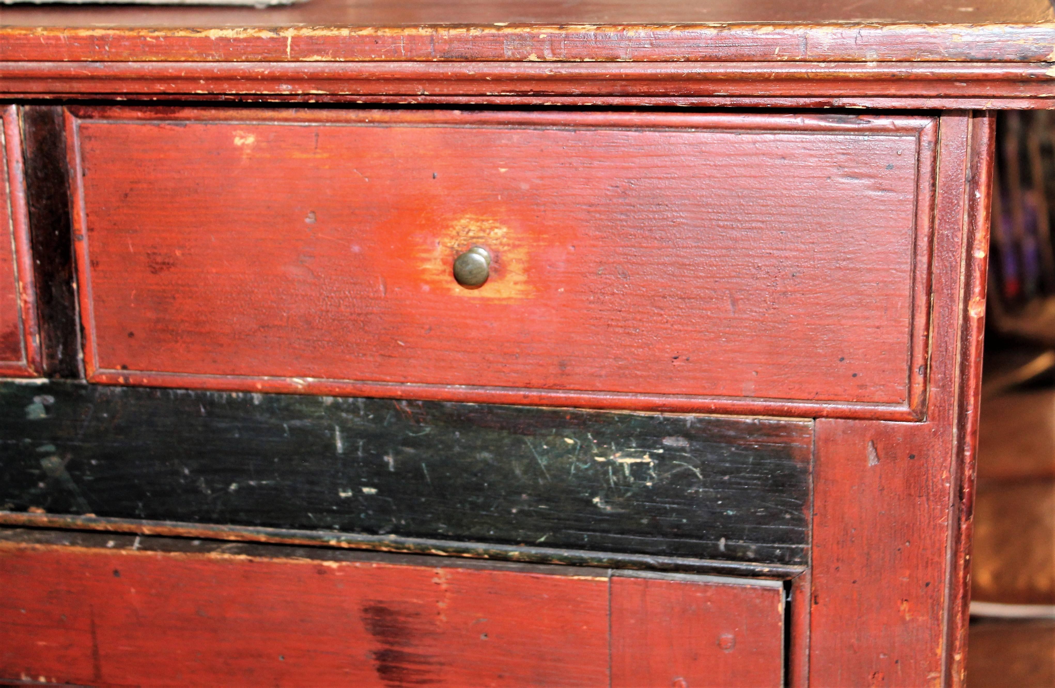 Wood 19th Century Cupboard with Original Paint from Vermont