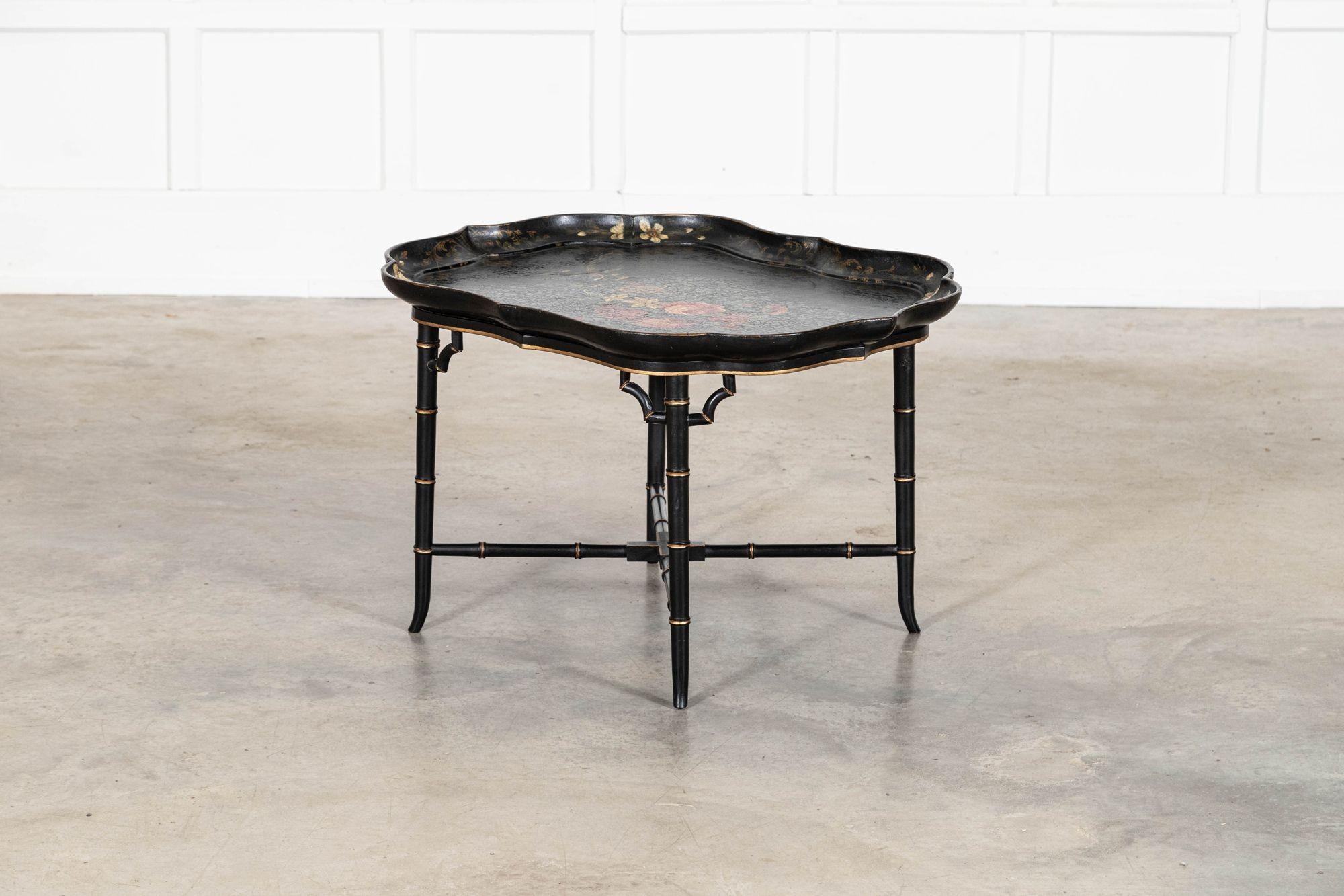 Table à plateau en Chinoiserie du 19ème siècle de Jennens and Bettridge Bon état - En vente à Staffordshire, GB