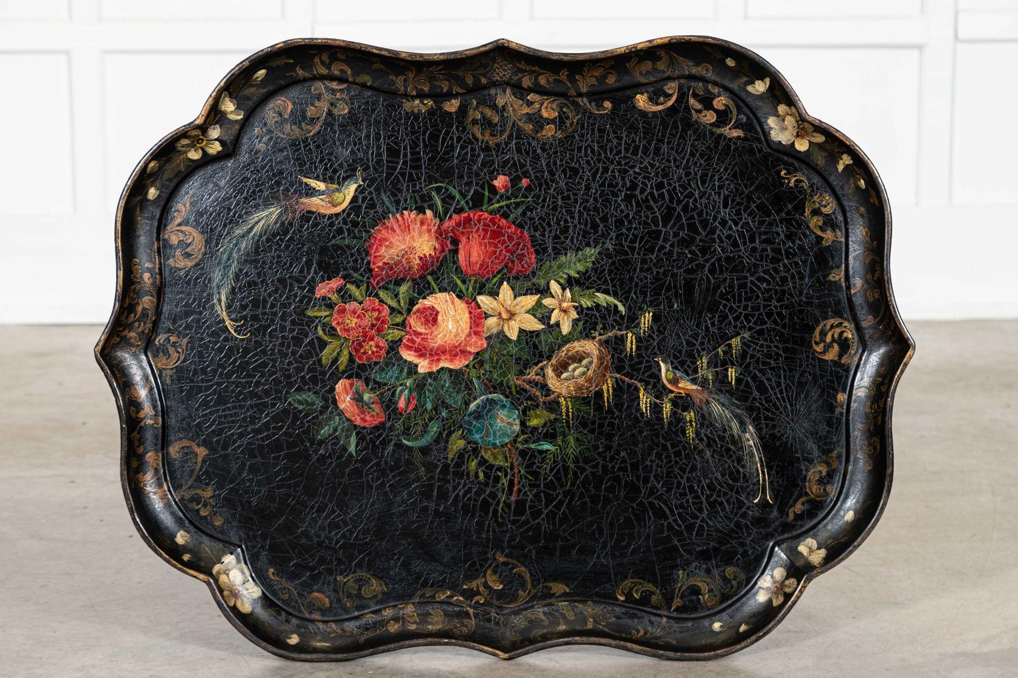 Fer Table à plateau en Chinoiserie du 19ème siècle de Jennens and Bettridge en vente