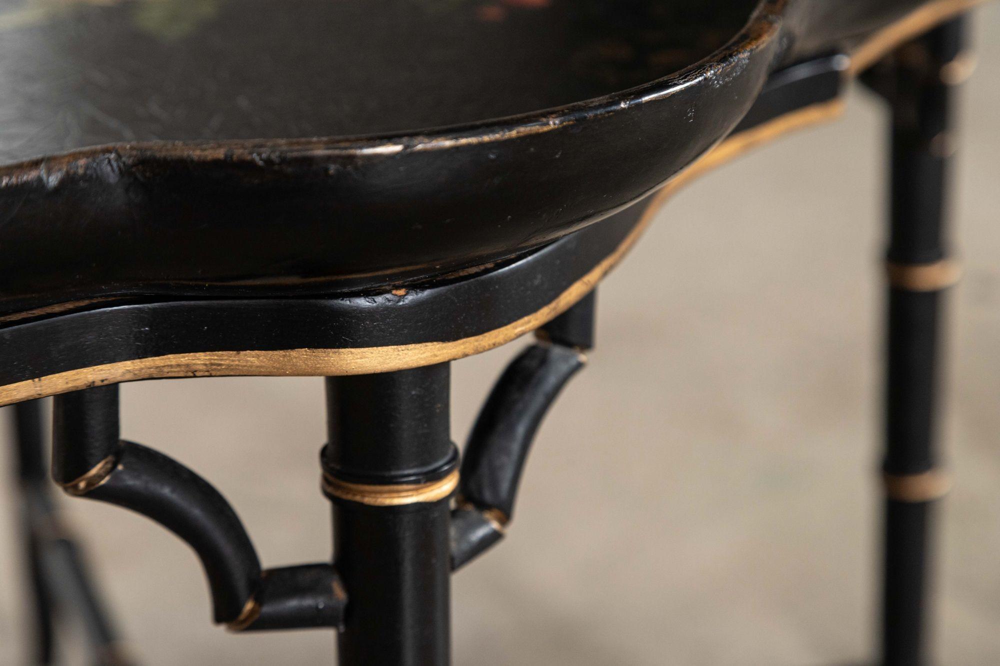 Table à plateau en Chinoiserie du 19ème siècle de Jennens and Bettridge en vente 2