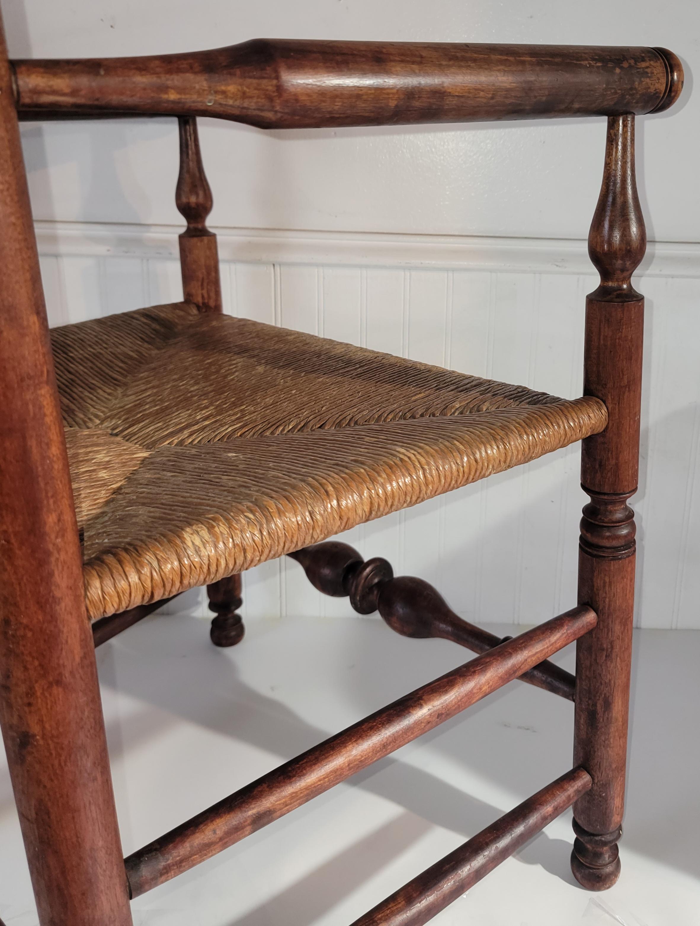 19Thc Ladder back Chair With Hand Woven Seat For Sale 1