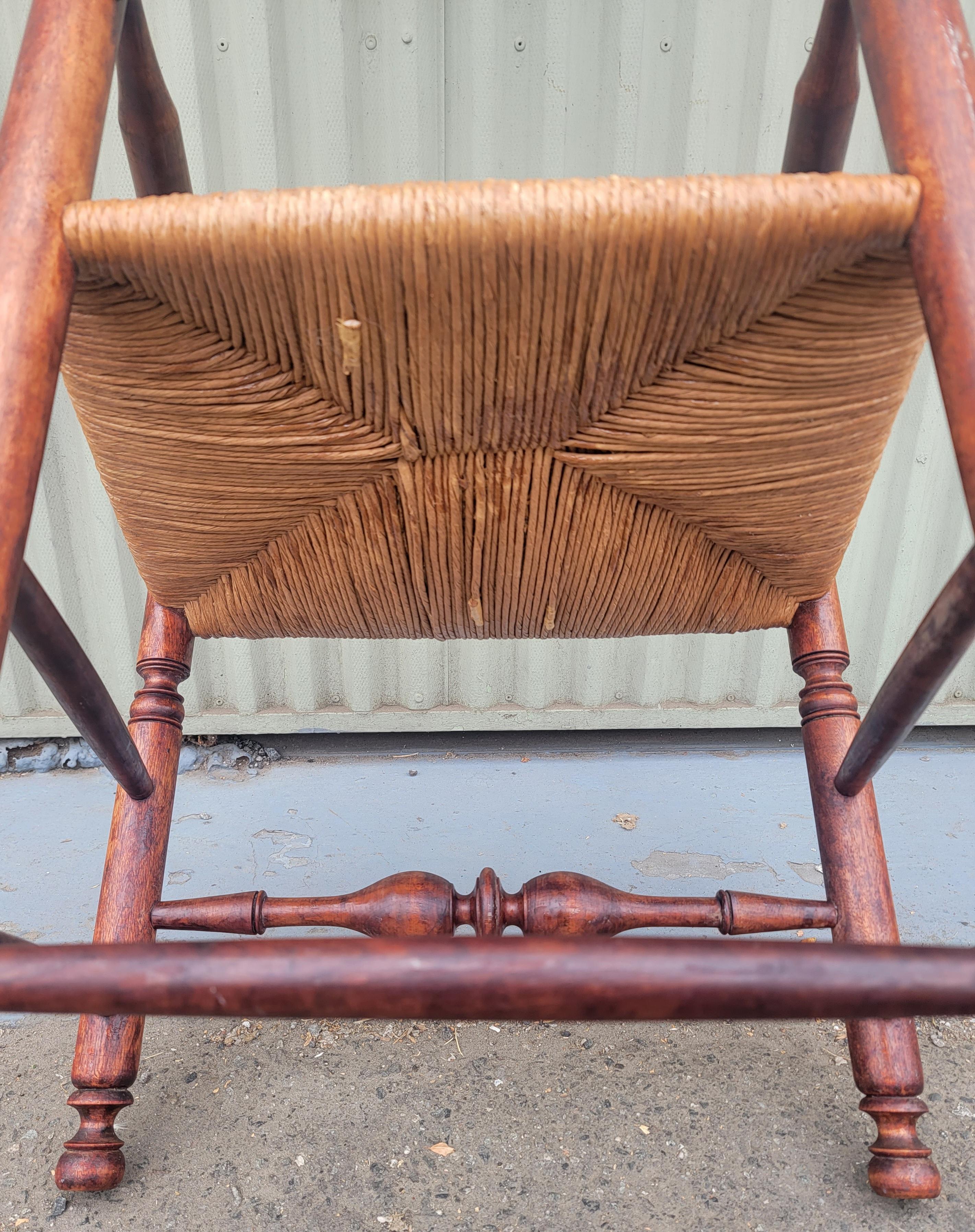 19Thc Ladder back Chair With Hand Woven Seat For Sale 8