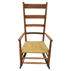 Used 19Thc Ladder Back Rocking Chair