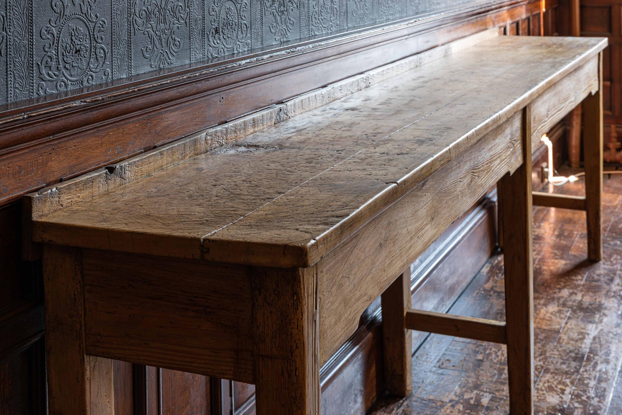 19th Century Large English Butchers Bench Work Table 7