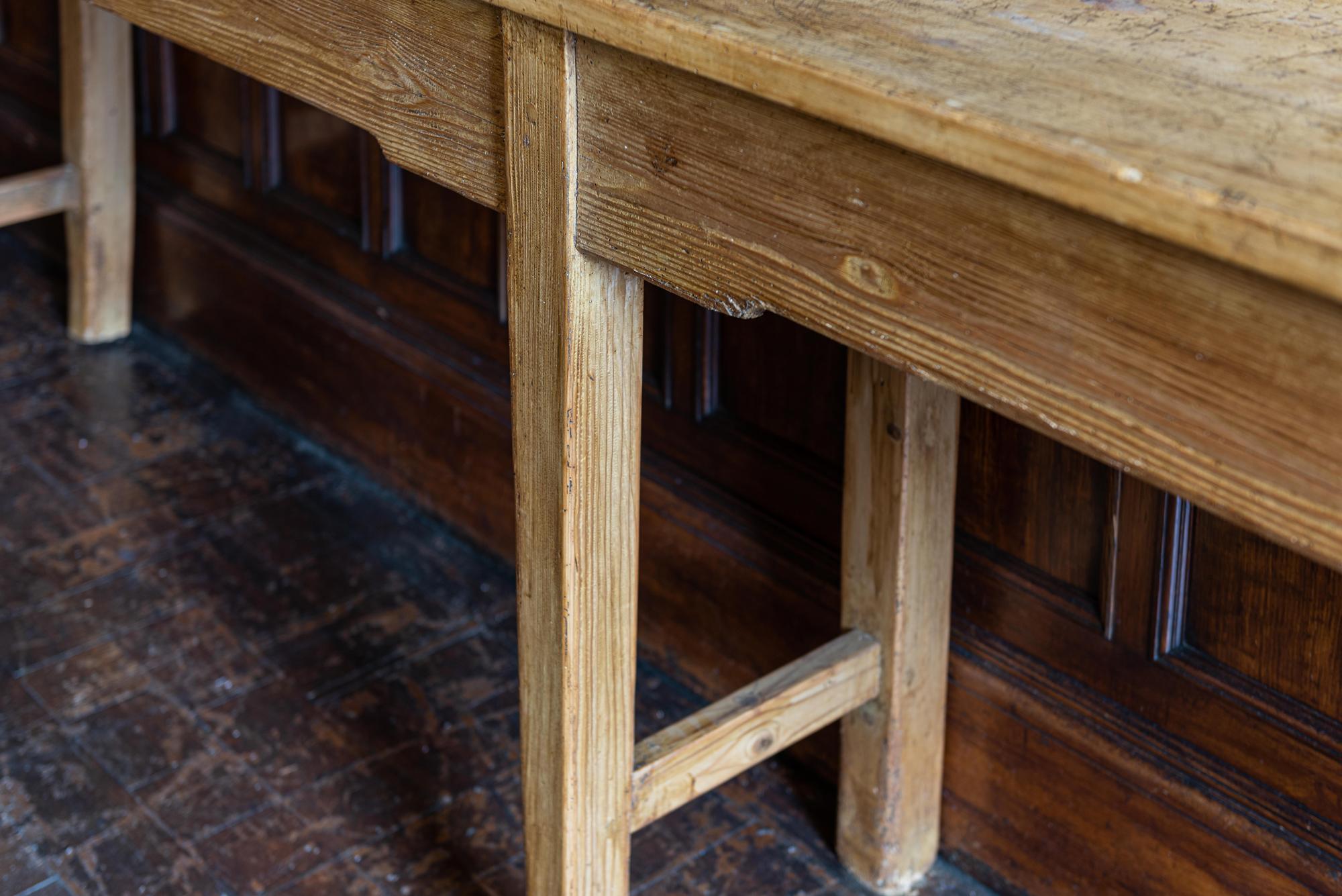 19th Century Large English Butchers Bench Work Table 1