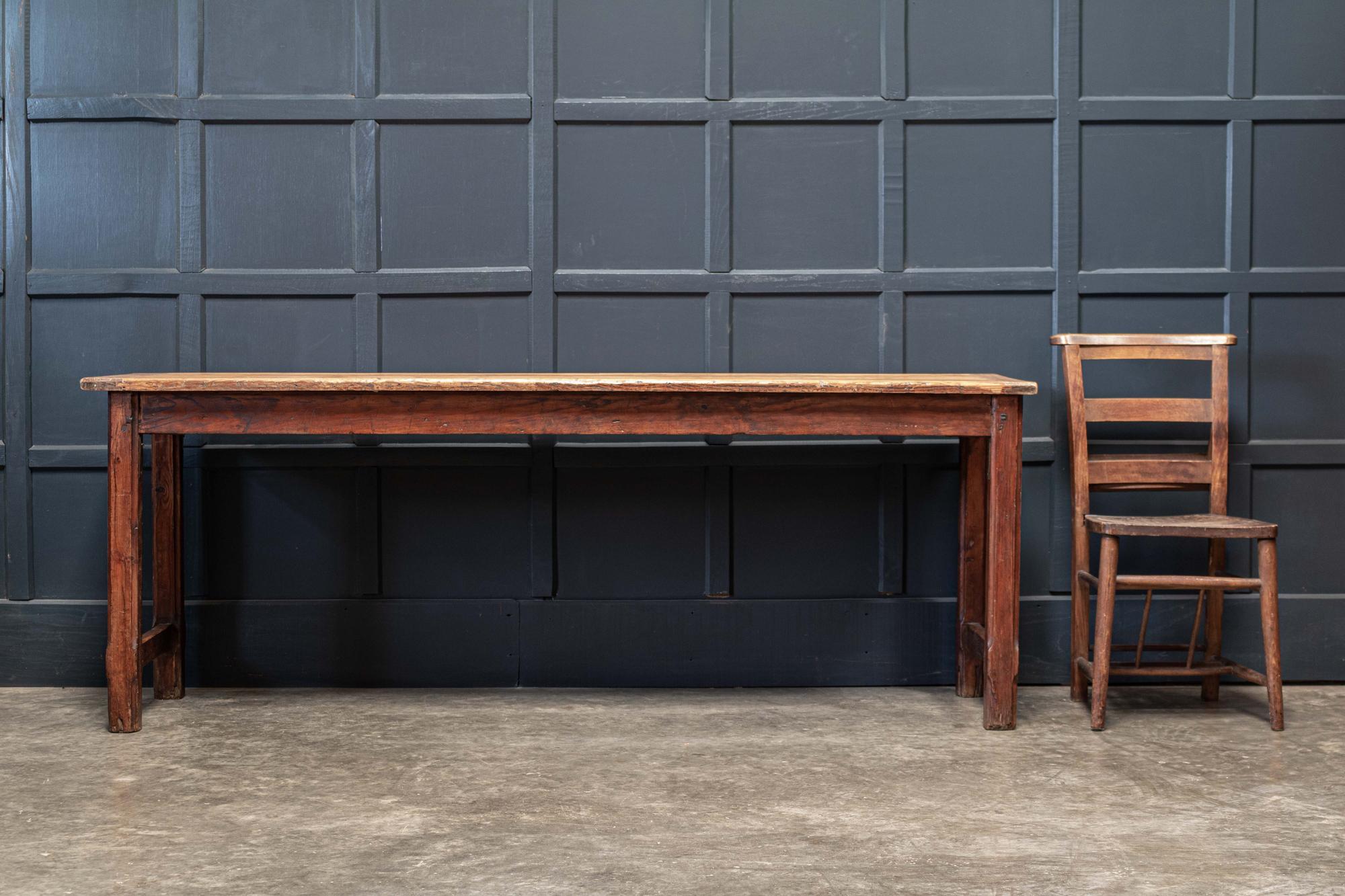 19thC Large English Gothic Pine Server Table In Good Condition For Sale In Staffordshire, GB