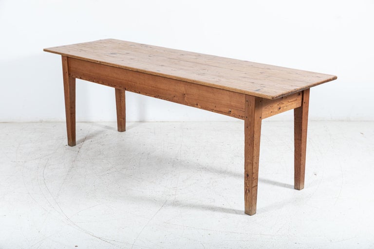 19thC Large English Pine Farmhouse Table For Sale at 1stDibs