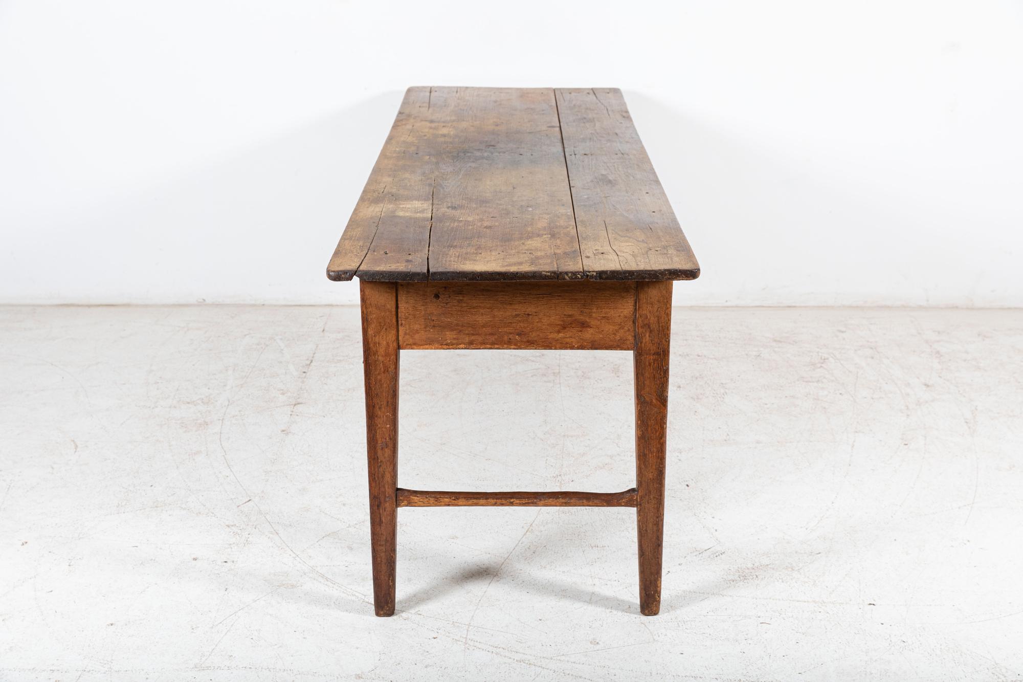 19thC Large English Vernacular 2 Plank Work Table For Sale 7