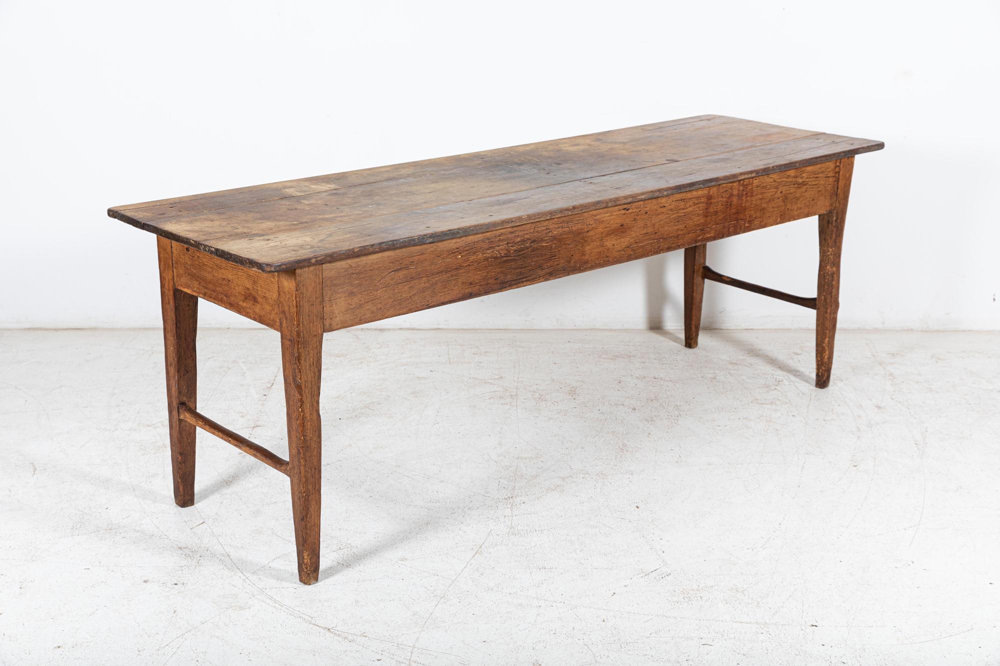 19thC Large English Vernacular 2 Plank Work Table For Sale 10