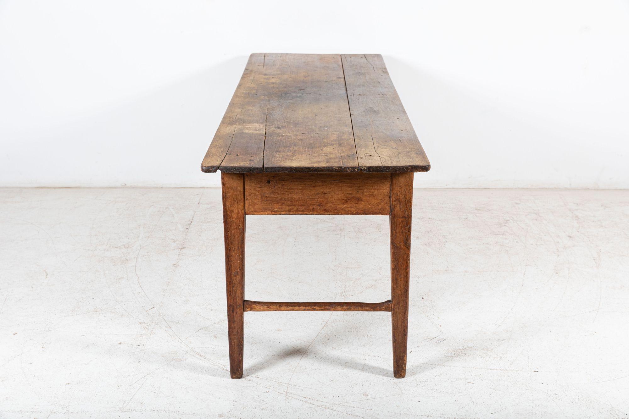 Anglais Grande table de travail à 2 planches vernaculaire anglaise du 19e siècle en vente
