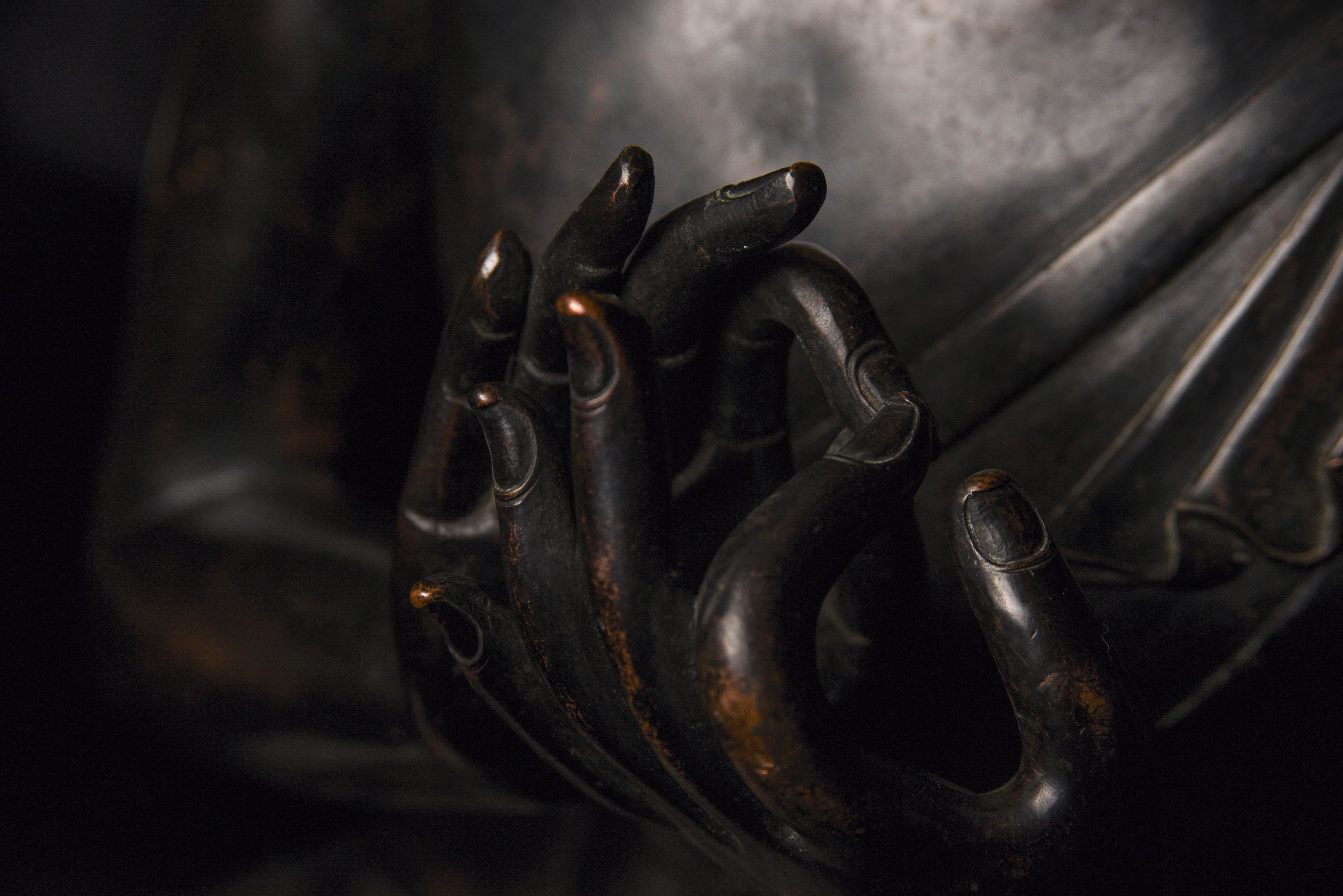 19th C Large, Fine Tibetan Bronze Buddha-World Class Sculpture 6