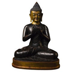 Antique 19th C Large, Fine Tibetan Bronze Buddha-World Class Sculpture