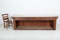 19thC Large French Fruitwood Shop Counter