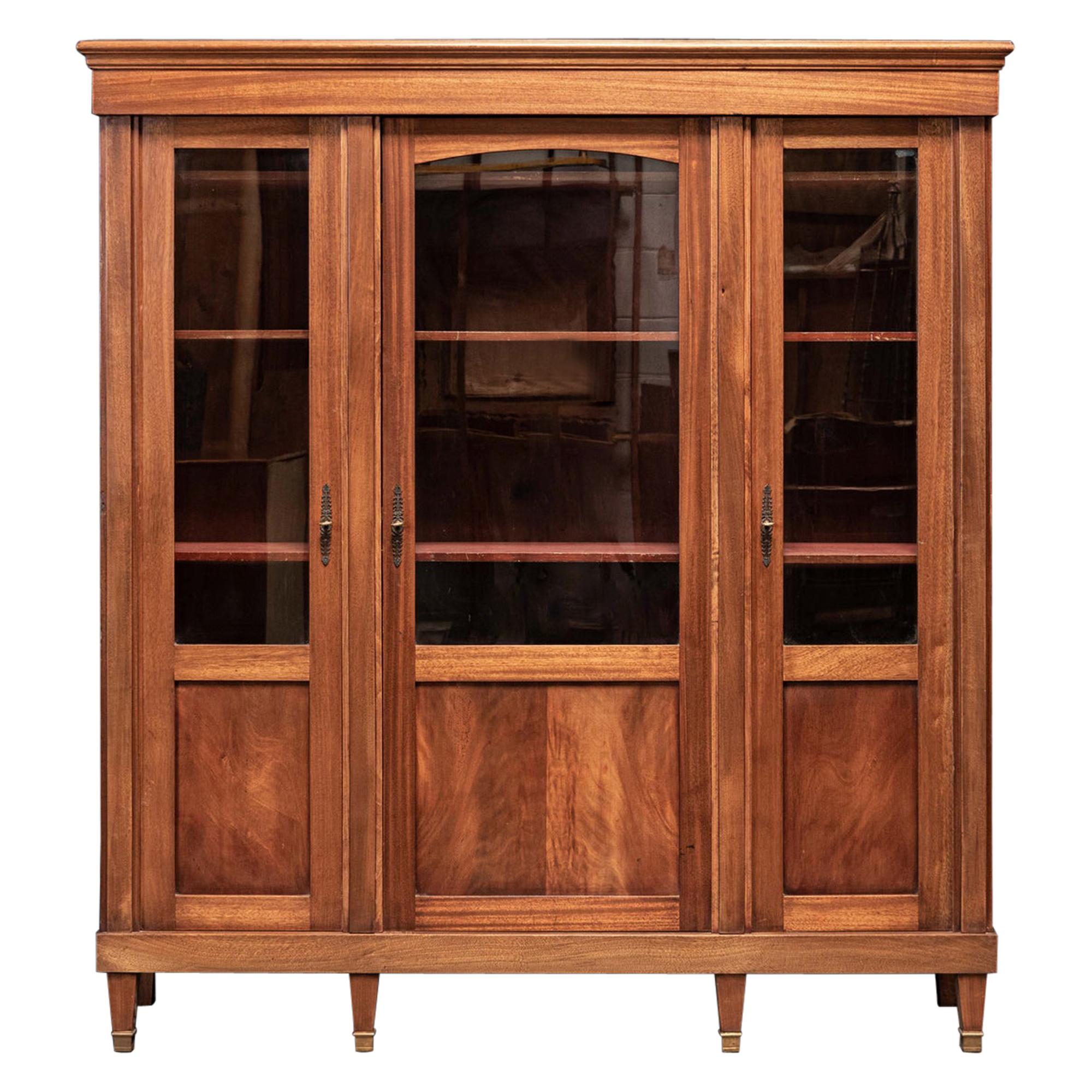 19thC Large French Mahogany Glazed Vitrine / Bookcase / Armoire For Sale at  1stDibs