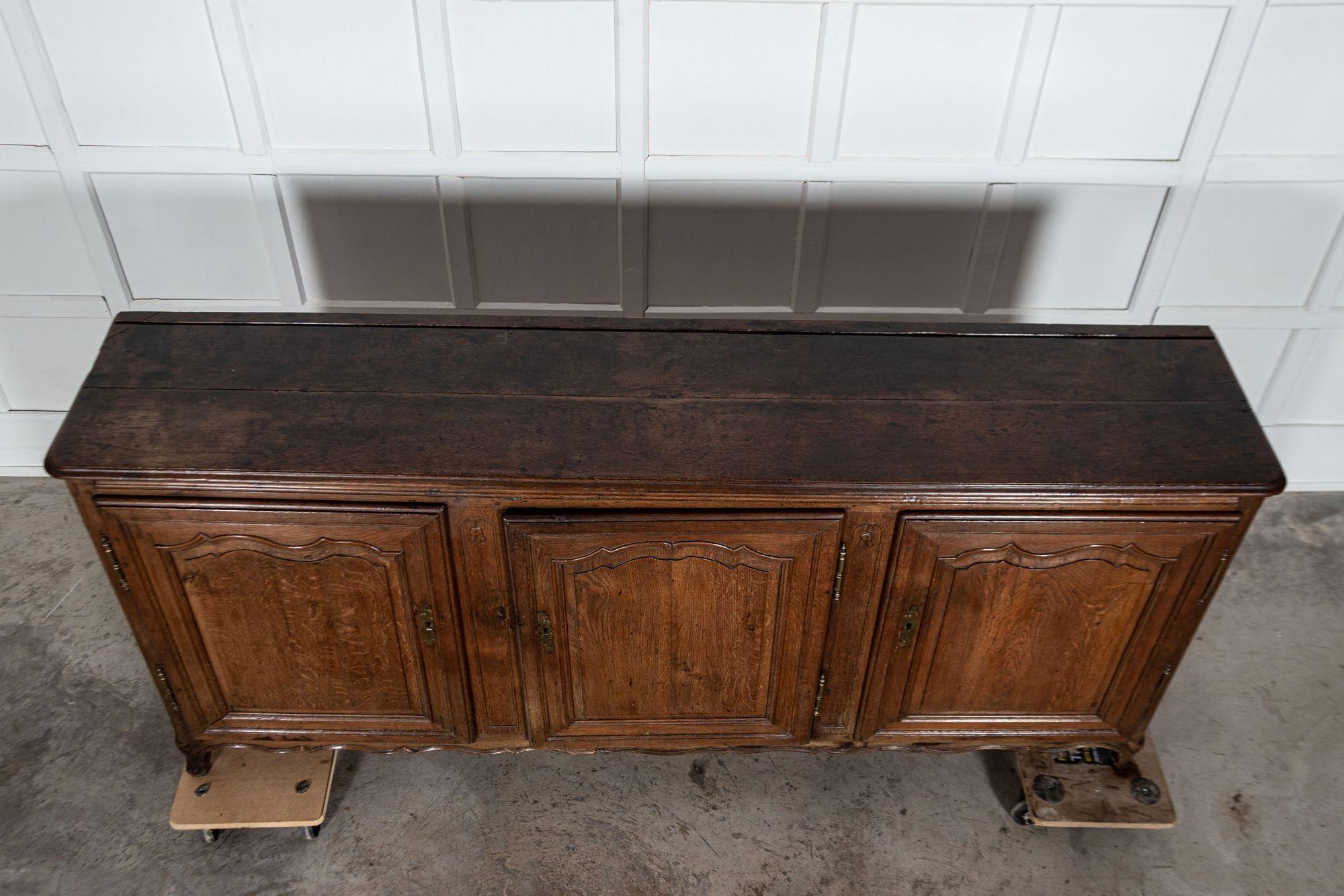 19th Century Large French Oak Dresser Base For Sale 3