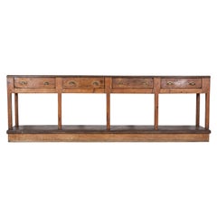 19thC Large French Rustic Provincial Dresser Base