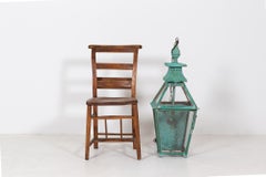 19thC Large French Verdigris Copper Lantern