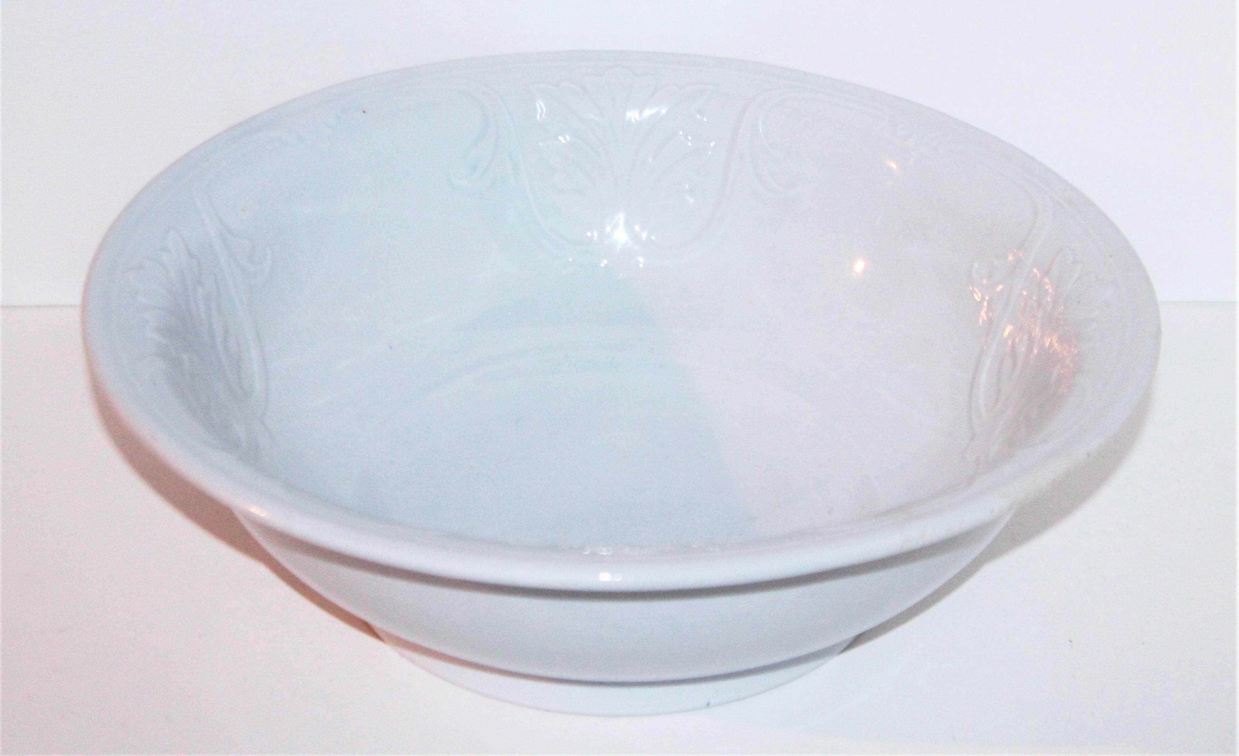 Country 19th Century Large Ironstone Fruit Bowl